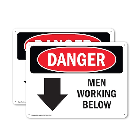 Signmission 7 in Height, 10 in Width, Aluminum, Rectangle OS-2PACK-DS-A-710-L-1449